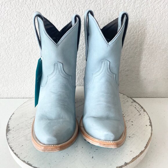 Lane EMMA JANE Womens Cowboy Bootie 7 Western Blue Cowgirl Short Ankle Boots - Picture 5 of 11